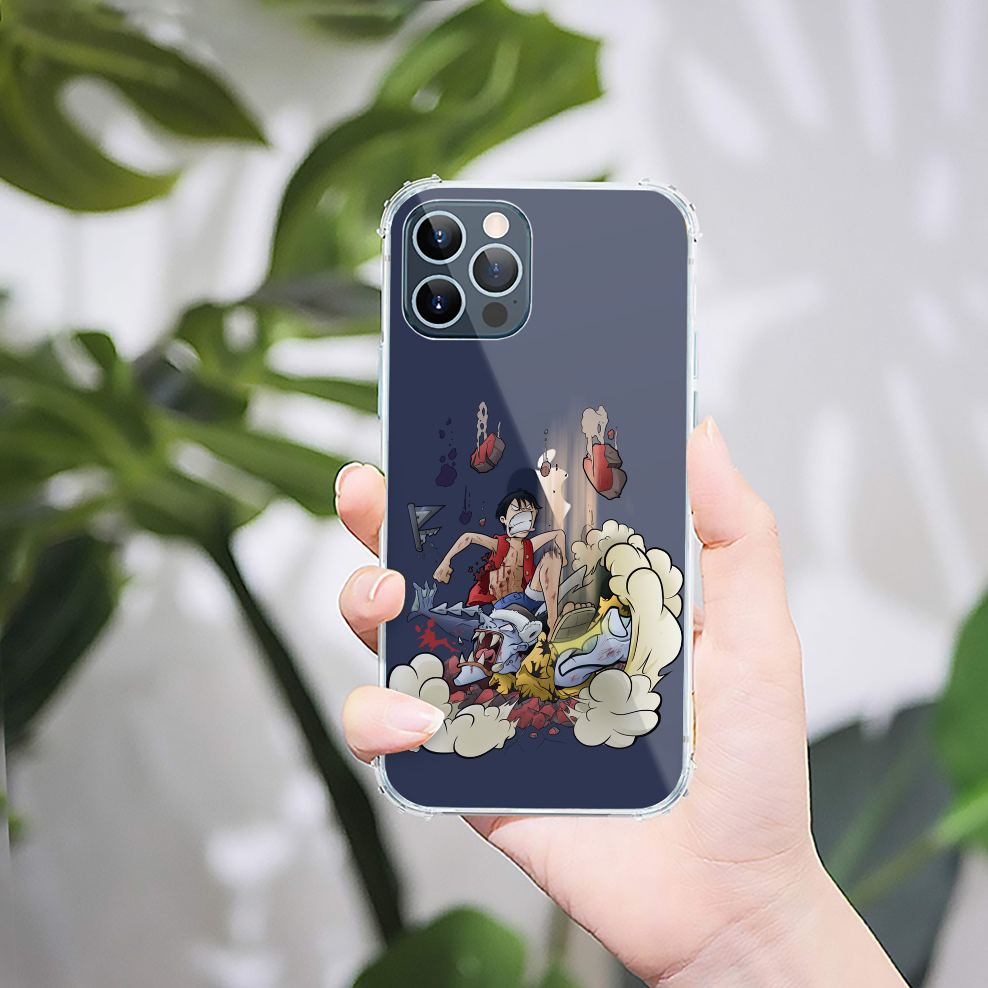 （画像用） ワンピース モンキー・D・ルフィ ONE PIECE Monkey D. Luffy 【iPhone 12シリーズ対応】透明スマホケース（クリアソフトケース）